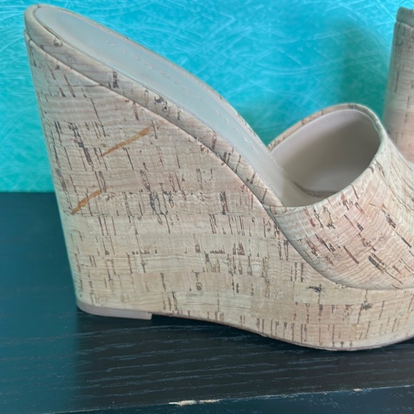 Veronica Beard Dali Tan Cork Wedges - Picture 3 of 6